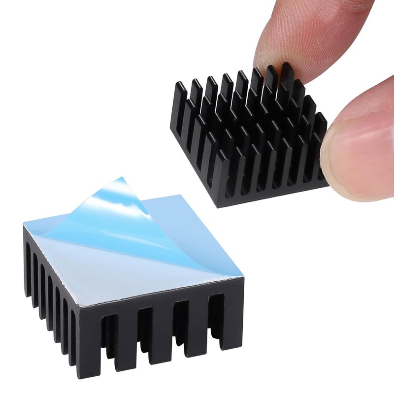 Manesi 10PCS 20mm Heatsink Kit 20x20x10mm/ 0.79x0.79x0.39inch with Thermal Conductive Adhesive Tape, Cooler Heat Sink for Cooling GPU IC Chips VRAM VGA RAM - Image 2
